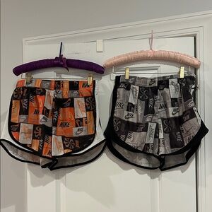 Nike Graphic Shorts - Orange and Black